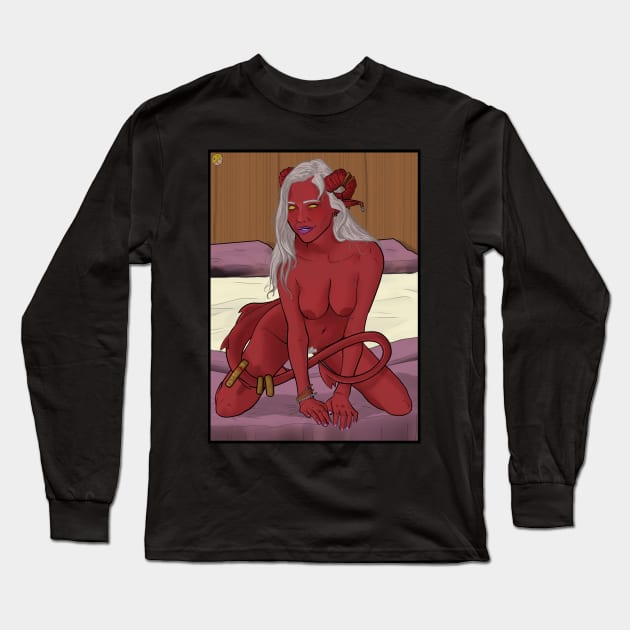 Tempting Tiefling Long Sleeve T-Shirt by ArtOfTheNerd